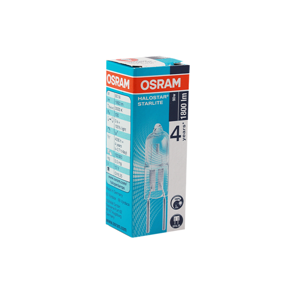 OSRAM 64458 Halogen Halostar Starlite 90W 3000K 12V GY6.35 | GMT